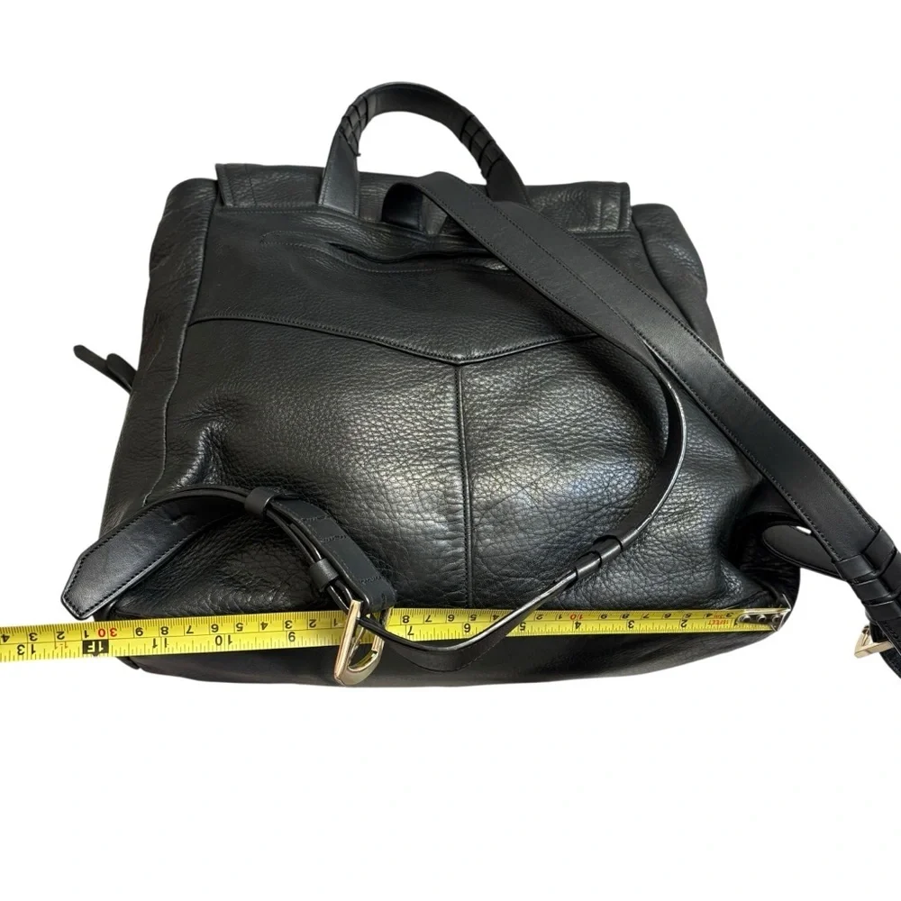 Cole Haan black leather backpack